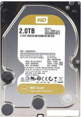 Жесткие диски WD Gold 8TB WD8005FRYZ [WD8005FRYZ]