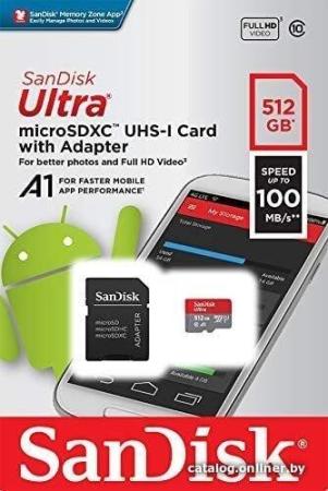 Карты памяти SanDisk Extreme PRO microSDXC SDSQXCD-512G-GN6MA 512GB (с адаптером) [SDSQXCD-512G-GN6MA]