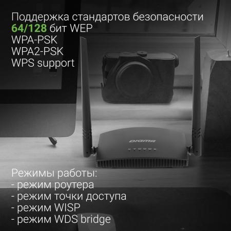 Беспроводные маршрутизаторы Digma DWR-N301