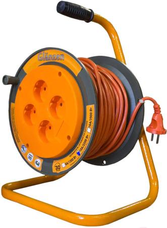 Стабилизаторы, сетевые фильтры, удлинители Glanzen EB-30-002 (30 м, оранжевый) [EB-30-002]