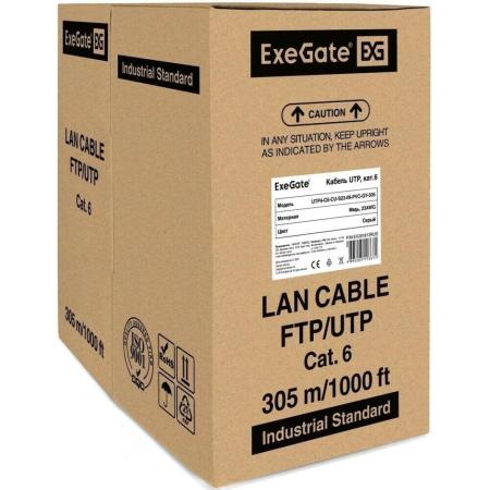Кабели, адаптеры, разветвители ExeGate UTP4-C6-CU-S23-IN-PVC-GY-305 UTP [EX281813RUS]