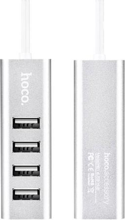 USB-хабы и док-станции Hoco HB1 (серебристый)