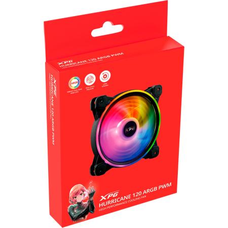 Системы охлаждения ADATA Hurricane 120 ARGB PWM (черный) [HURRICANE120ARGBPWM-BKCWW]
