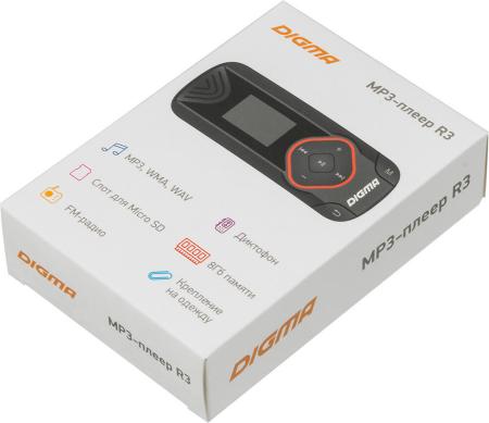 Плееры Digma R3 8GB (черный) [436167]