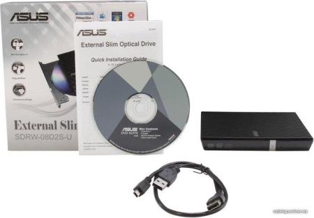 Оптические приводы ASUS SDRW-08D2S-U Lite (черный) [90-DQ0435-UA221KZ]