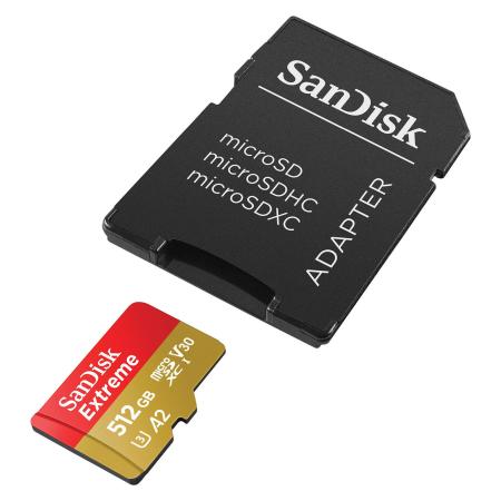 Карты памяти SanDisk Extreme SDSQXAV-512G-GN6MA microSDXC 512GB [SDSQXAV-512G-GN6MA]