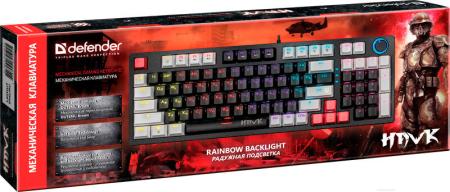 Клавиатуры Defender Hawk GK-418 (черный, Outemu Brown) [45419]