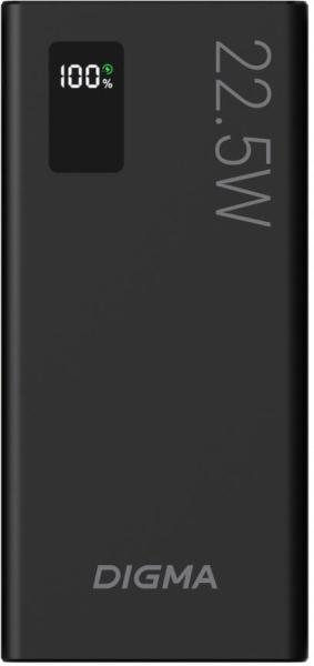 Портативные зарядные устройства Digma DGPF10A 10000mAh (черный) [DGPF10A22PBK, 1928758]