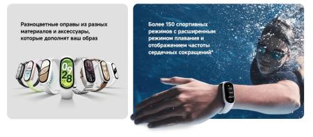 Умные часы и браслеты Xiaomi Smart Band 10 M2459B1 (белая керамика, с белым силиконовым ремешком, международная версия) [BHR07Y5GL]