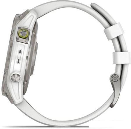 Умные часы и браслеты Garmin Fenix 8 43мм (серебристый, белый ремешок) [010-02903-00]