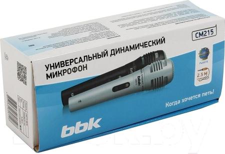 Микрофоны BBK CM215 (черный+серебристый)