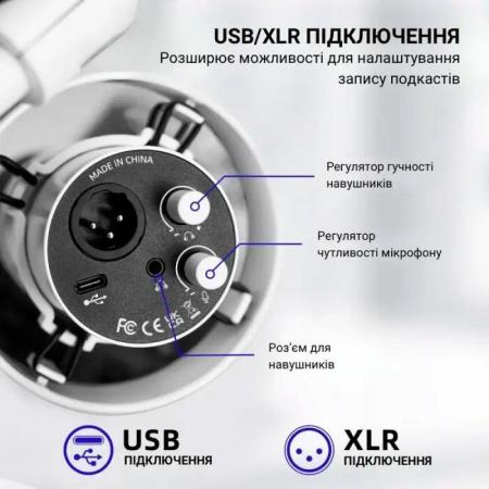 Микрофоны FIFINE T688 (белый) [T688W]