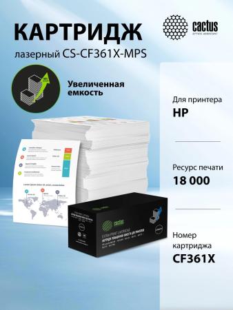 Картриджи для принтеров и МФУ CACTUS CS-CF361X-MPS (аналог HP 508X CF361X) [CS-CF361X-MPS]