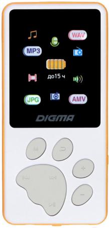 Плееры Digma S4 8GB (белый/оранжевый) [1132620, S4WO]
