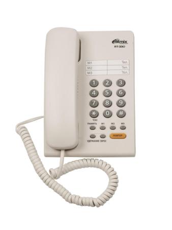 Проводные телефоны Ritmix RT-330 (белый) [RT-330 White]