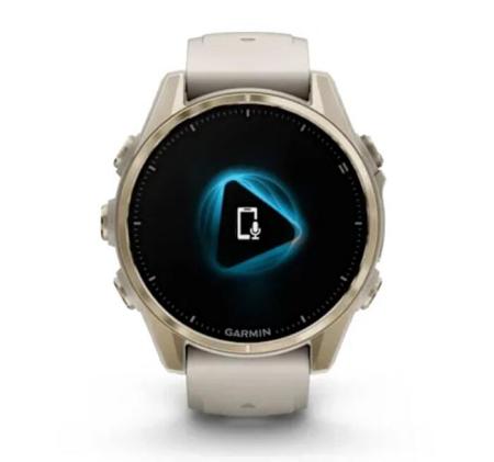 Умные часы и браслеты Garmin Fenix 8 Sapphire 43мм (золотистый, дымчато-серый ремешок) [010-02903-11]