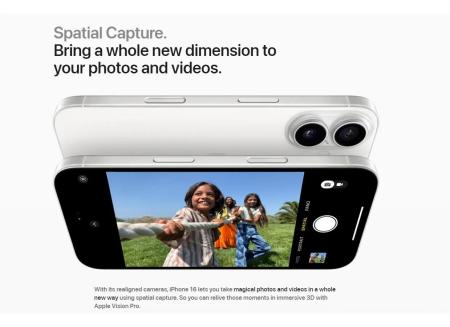 Мобильные телефоны Apple iPhone 16 128GB (черный) [MYE73HN/A]