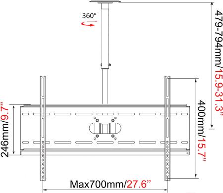 Кронштейны CACTUS CS-CP04-R