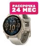 Умные часы и браслеты Garmin Fenix 8 Sapphire 43мм (золотистый, дымчато-серый ремешок) [010-02903-11]