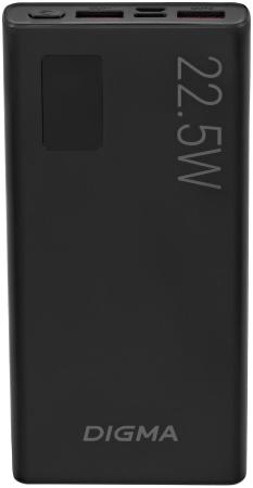 Портативные зарядные устройства Digma DGPF10A 10000mAh (черный) [DGPF10A22PBK, 1928758]