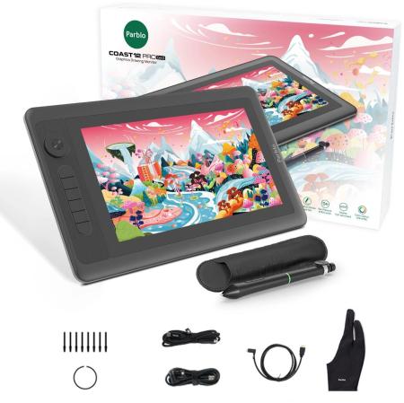 Графические планшеты Parblo Coast 12 Pro Gen2 (черный)