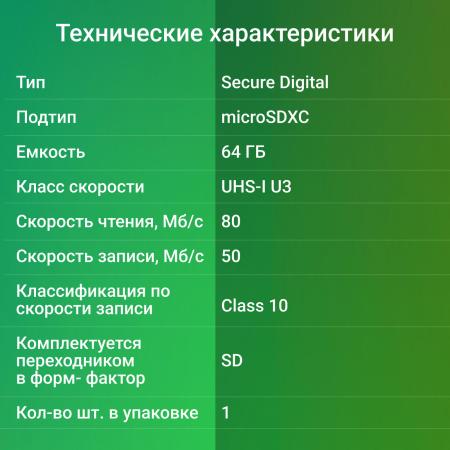 Карты памяти Digma MicroSDXC Class 10 Card30 DGFCA064A03 [DGFCA064A03]