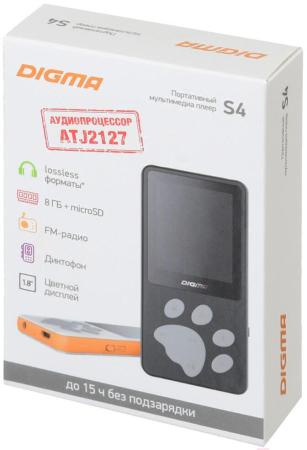 Плееры Digma S4 8GB (белый/оранжевый) [1132620, S4WO]