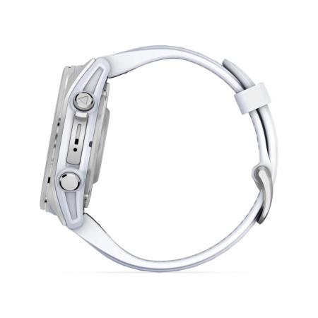 Умные часы и браслеты Garmin Fenix 8 43мм (серебристый, белый ремешок) [010-02903-00]