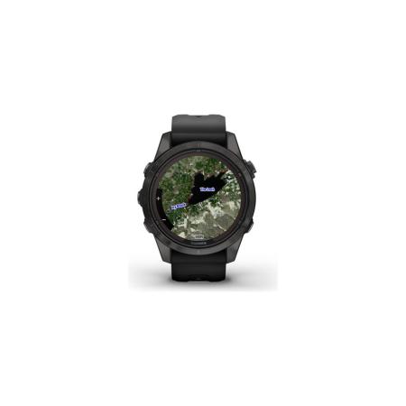 Умные часы и браслеты Garmin Fenix 7S Pro Sapphire Solar (карбоново-серый титан/черный) [010-02776-11]