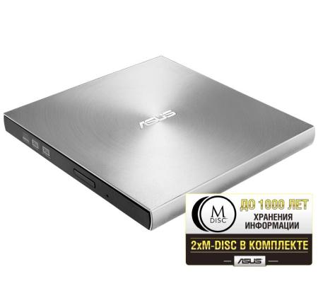 Оптические приводы ASUS ZenDrive U7M SDRW-08U7M-U (серебристый) [90DD01X2-M29000, SDRW-08U7M-U/SIL/G/AS, 4712900127164]