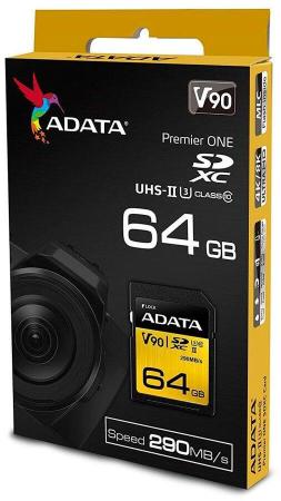 Карты памяти ADATA Premier ONE ASDX64GUII3CL10-C SDXC 64GB [ASDX64GUII3CL10-C]