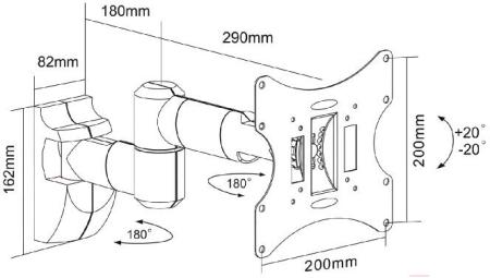 Кронштейны Maclean MC-503A (черный) [5901549689051]