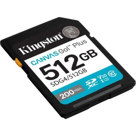 Карты памяти Kingston Canvas Go! Plus SDXC 512GB SDG4/512GB [SDG4/512GB]