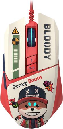Мыши A4Tech Bloody W63 Max Proxy Boom (бежевый/красный)