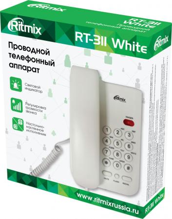 Проводные телефоны Ritmix RT-311 (белый) [RT-311 White]