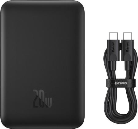 Портативные зарядные устройства Baseus Magnetic Mini Air Wireless Fast Charge Power Bank 20W 10000mAh (черный) [P10059001113-00, 6932172636166]