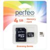 Карты памяти Perfeo microSDHC PF4GMCSH10AES 4GB (с адаптером) [PF4GMCSH10AES]