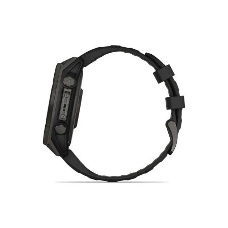 Умные часы и браслеты Garmin Fenix 8 Solar, Sapphire 51мм (титановый угольно-серый с DLC-покрытием и черным ремешком) [010-02907-11]