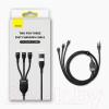 Кабели, адаптеры, разветвители Baseus CASS030101 USB-C/A - USB-C, microUSB, Lightning (1.2 м, черный) [CASS030101]