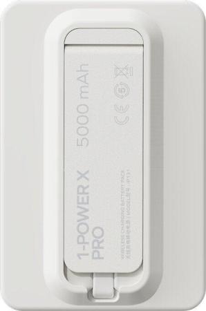 Портативные зарядные устройства Momax 1-Power X Pro Magnetic Built-In USB-C IP131 5000mAh (белый) [IP131HKW, 4894222078154]
