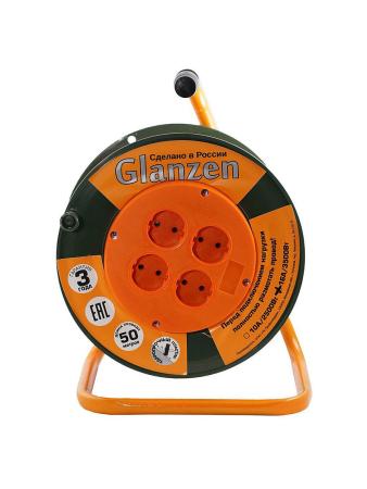 Стабилизаторы, сетевые фильтры, удлинители Glanzen EB-50-006 (50 м, оранжевый) [EB-50-006]