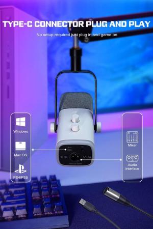 Микрофоны FIFINE AM8T (белый) [AM8TW]