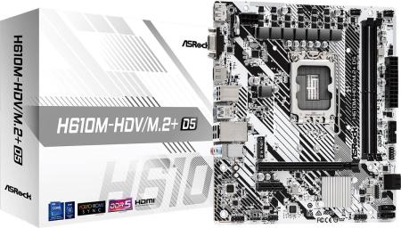 Материнские платы ASRock H610M-HDV/M.2+ D5 [4710483943478]
