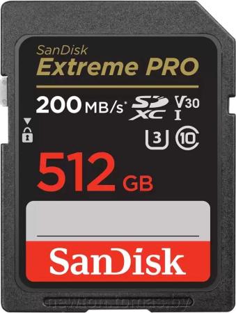 Карты памяти SanDisk Extreme PRO SDXC SDSDXXD-512G-GN4IN 512GB [SDSDXXD-512G-GN4IN]