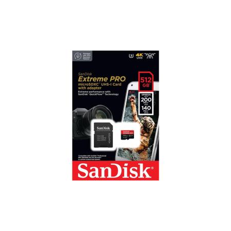 Карты памяти SanDisk Extreme PRO microSDXC SDSQXCD-512G-GN6MA 512GB (с адаптером) [SDSQXCD-512G-GN6MA]