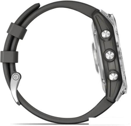 Умные часы и браслеты Garmin Fenix 8 43мм (серебристый, белый ремешок) [010-02903-00]