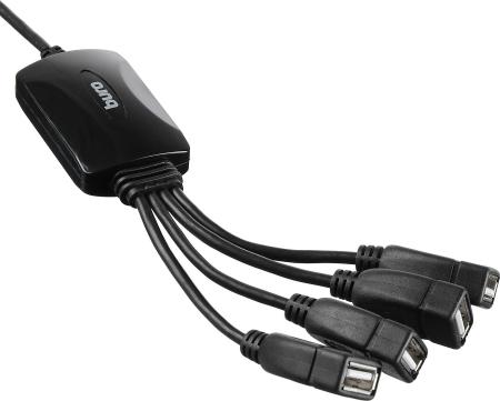 USB-хабы и док-станции Buro BU-HUB4-0.3-U2.0-Splitter [1001420]