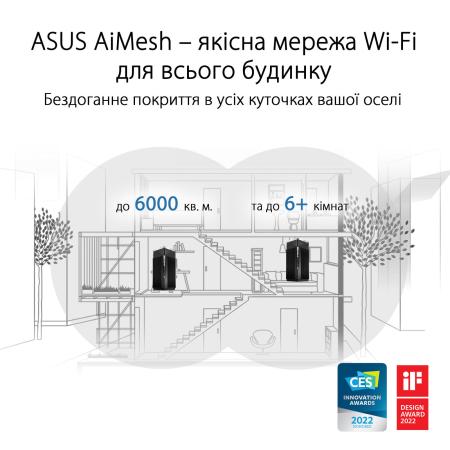 Беспроводные маршрутизаторы ASUS ZenWiFi Pro ET12 2 Pack [90IG05Z0-MO3A20, ET12 2-PK]