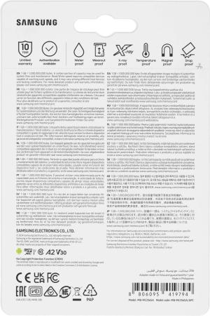 Карты памяти Samsung EVO Plus 2024 microSDXC 256GB (с адаптером) [MB-MC256SA, MB-MC256SA/AM, MB-MC256SA/EU]