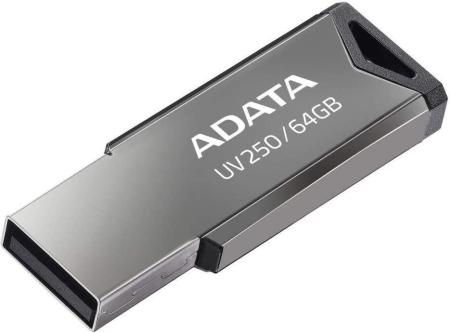 USB Flash ADATA UV250 64GB (серебристый) [AUV250-64G-RBK]